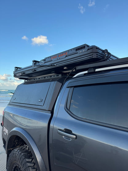 ENERDRIVE SOLAR PANEL - 150W MONO SQUAT BLACK FRAME + LOW PROFILE RACK